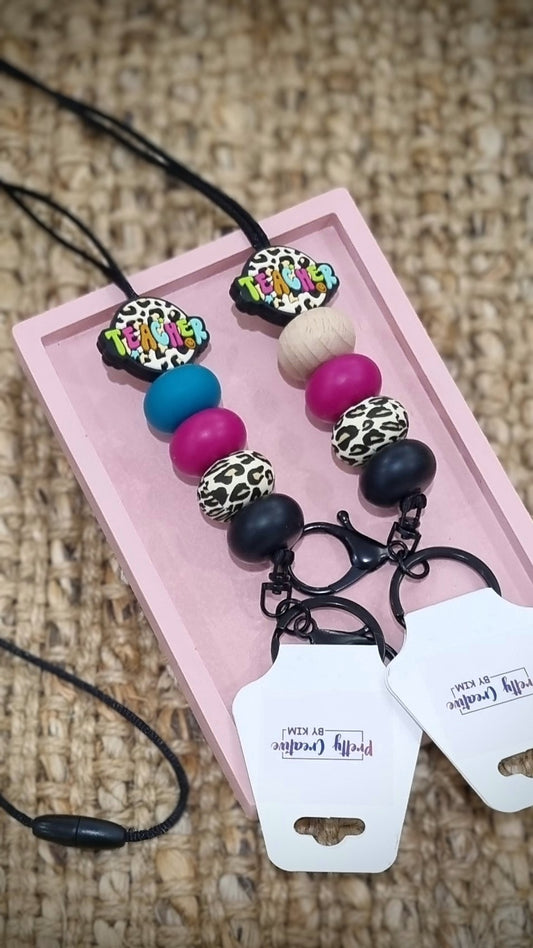 Lanyard- Leopard print Teacher