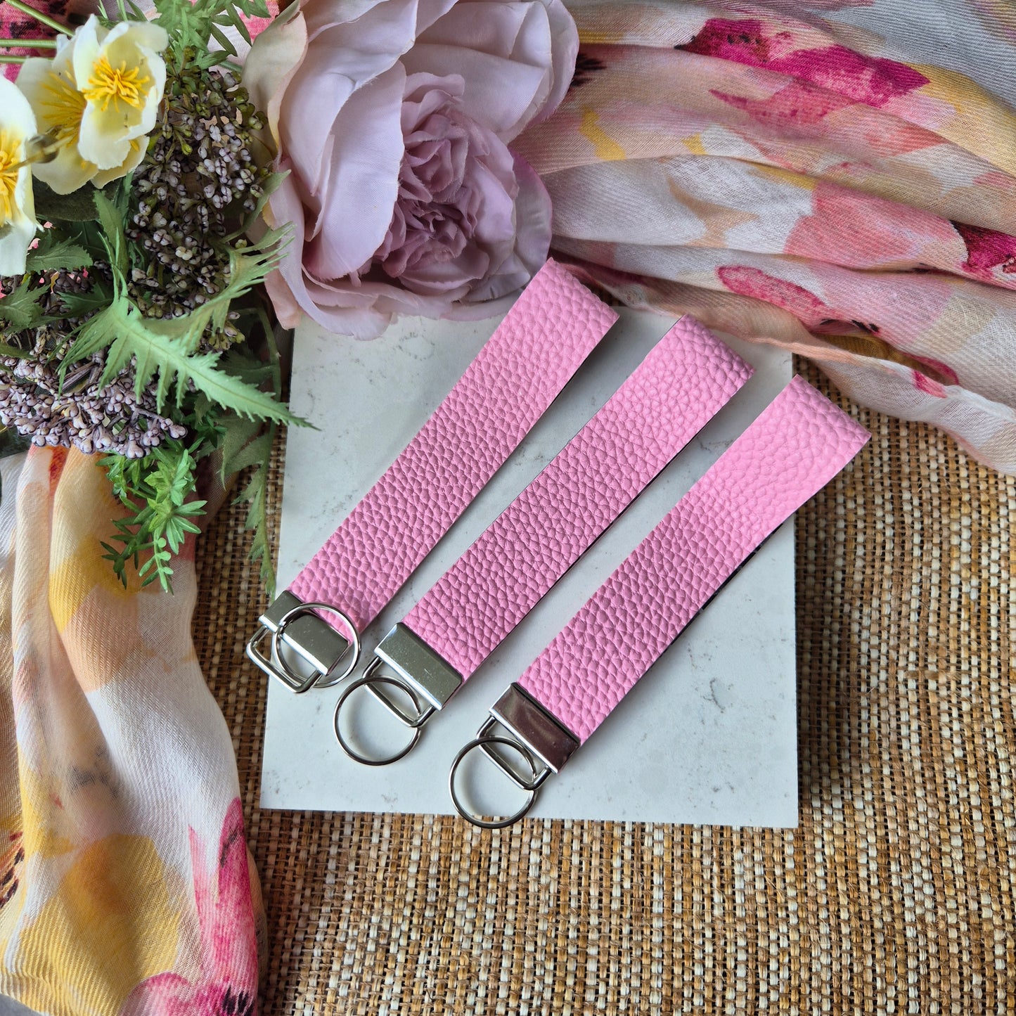 Keyfob wristlets- lined for comfort