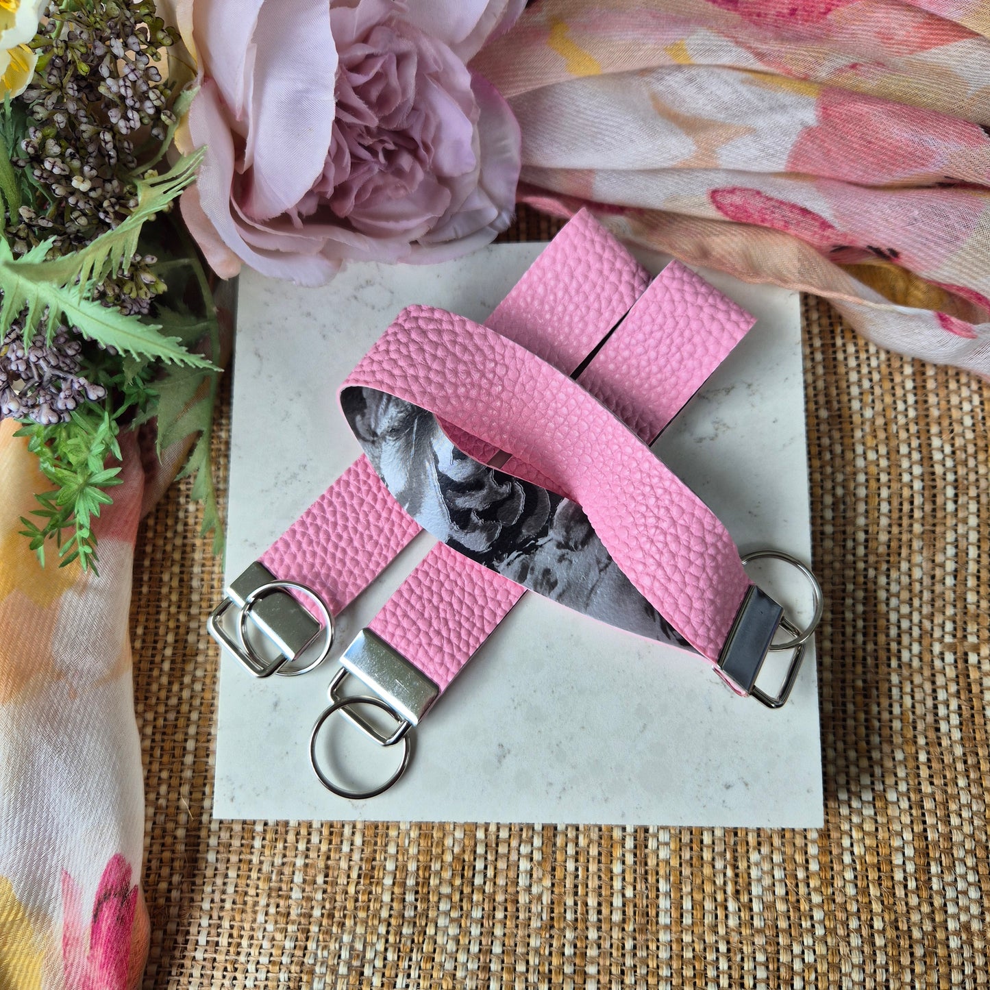 Keyfob wristlets- lined for comfort