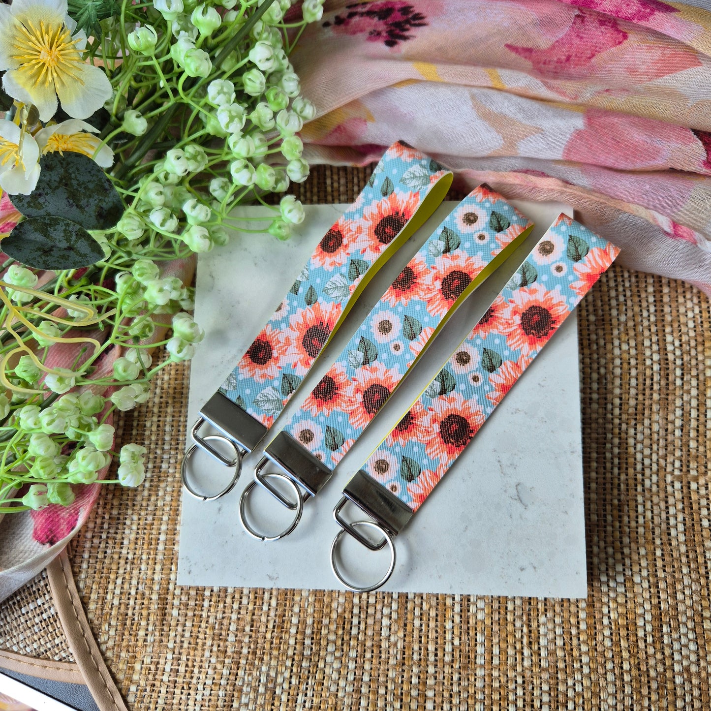 Keyfob wristlets- lined for comfort