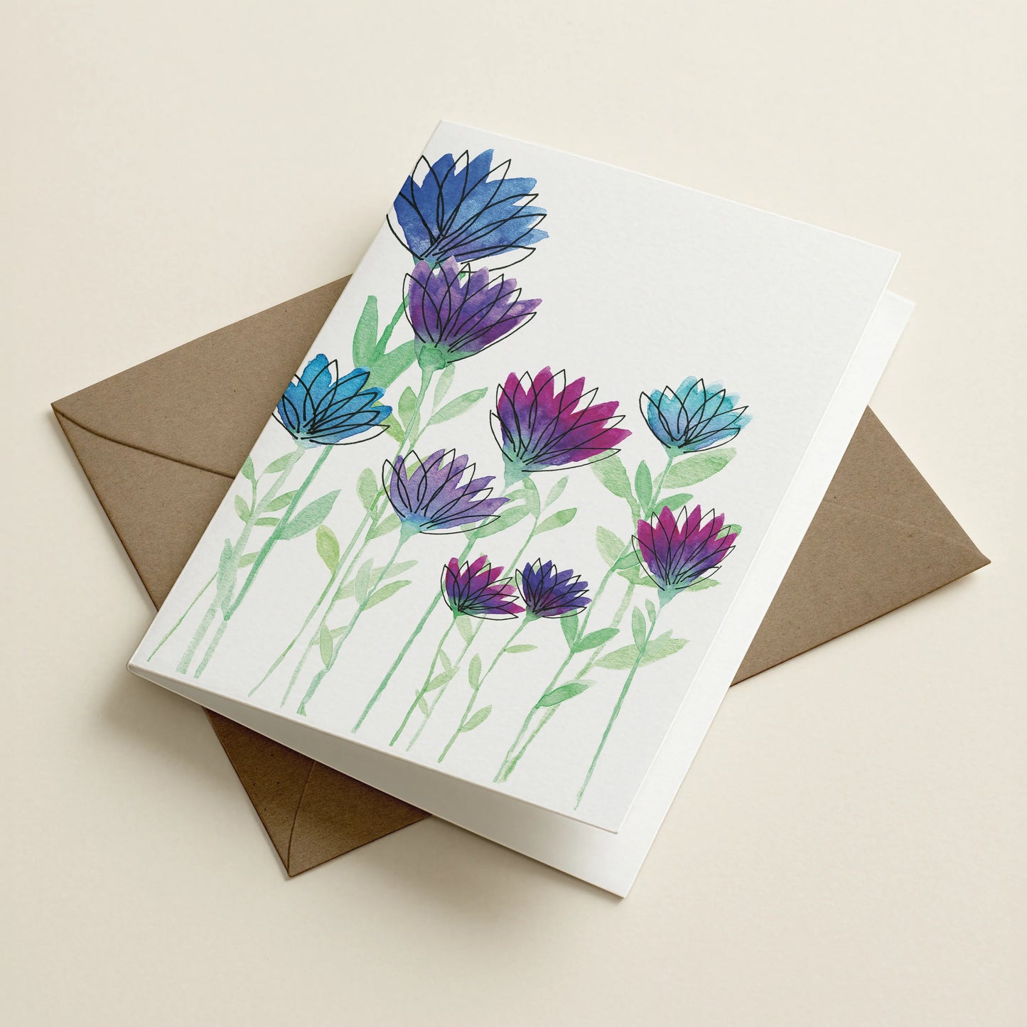 Greeting Cards- Happy Purple Dayz Botanical