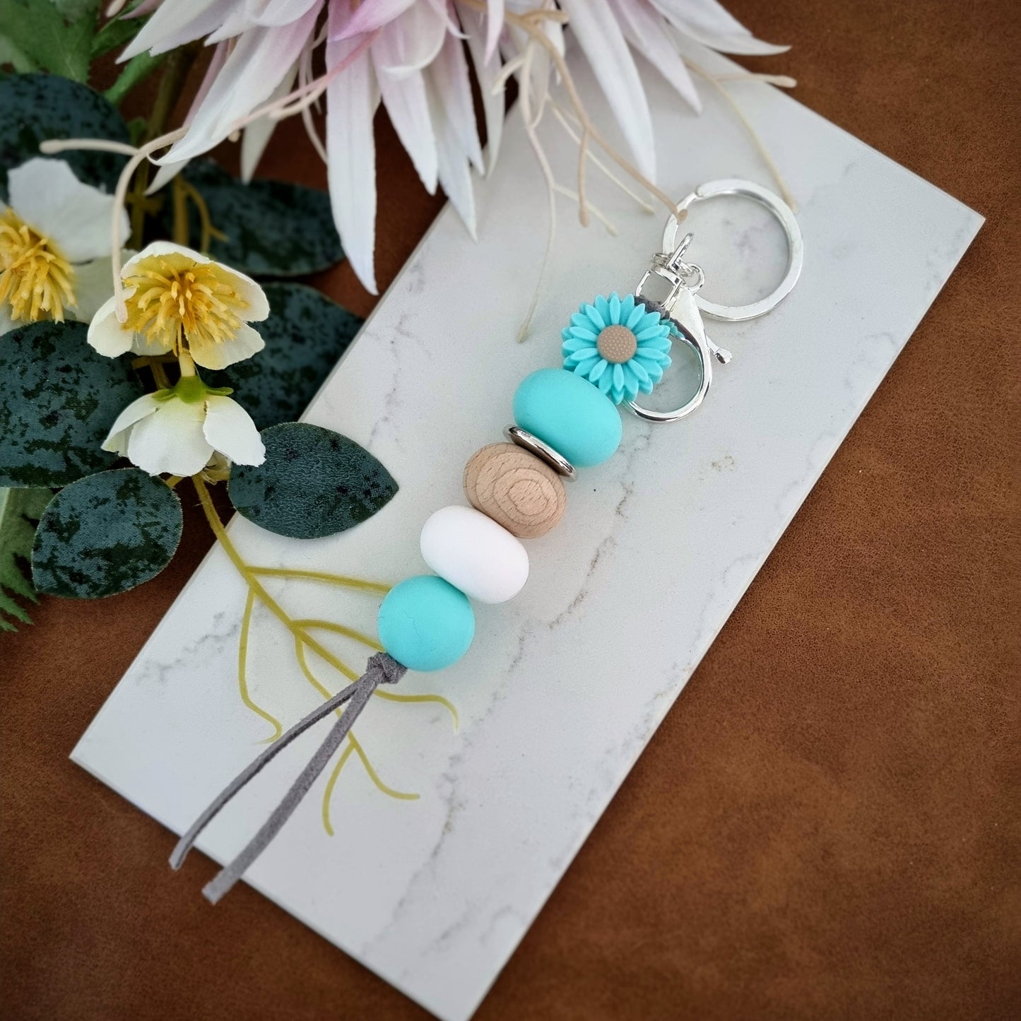 Keychains- bright daisy collection