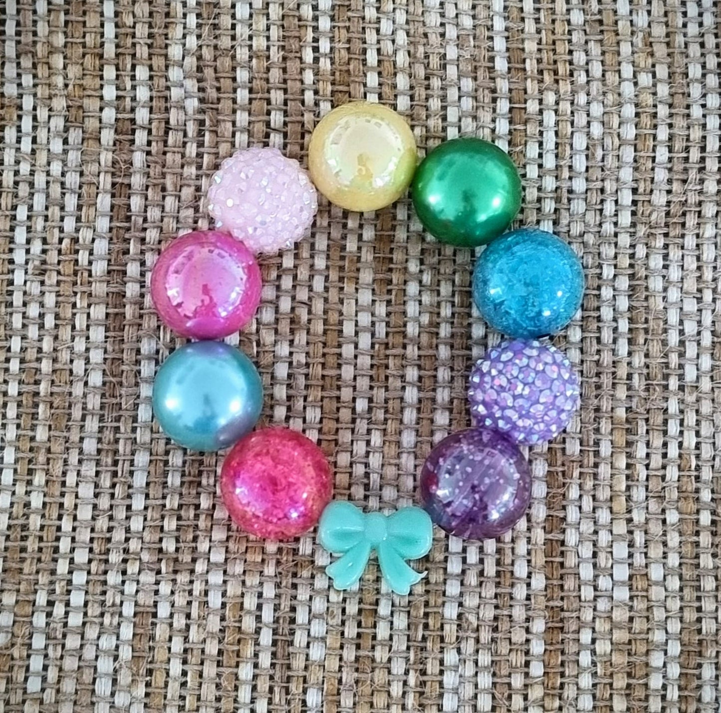 Bubblegum bead bracelet