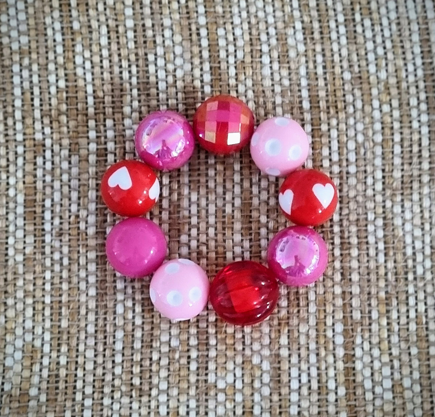 Bubblegum bead bracelet