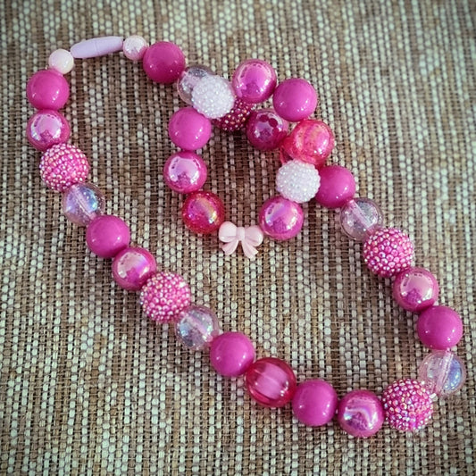 Bubblegum necklace and bracelet sets