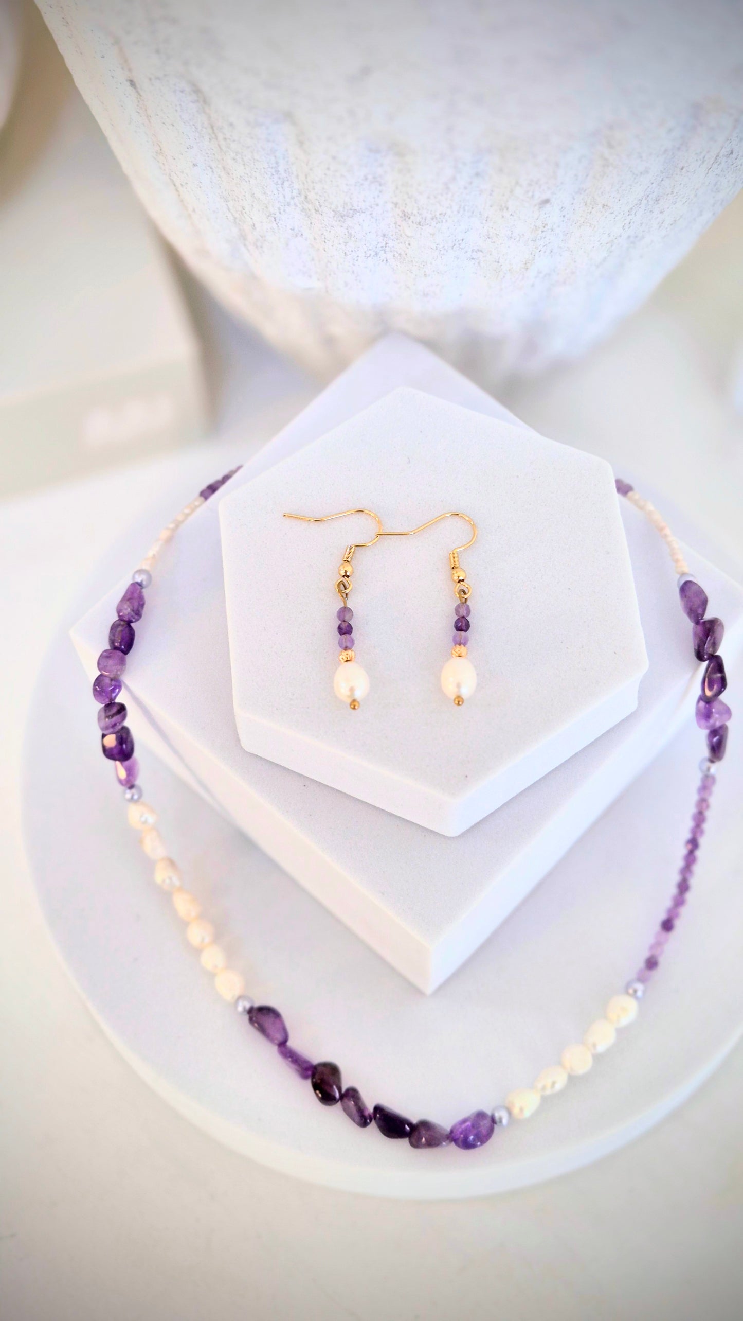 Statement necklace- Moonlit Amethyst