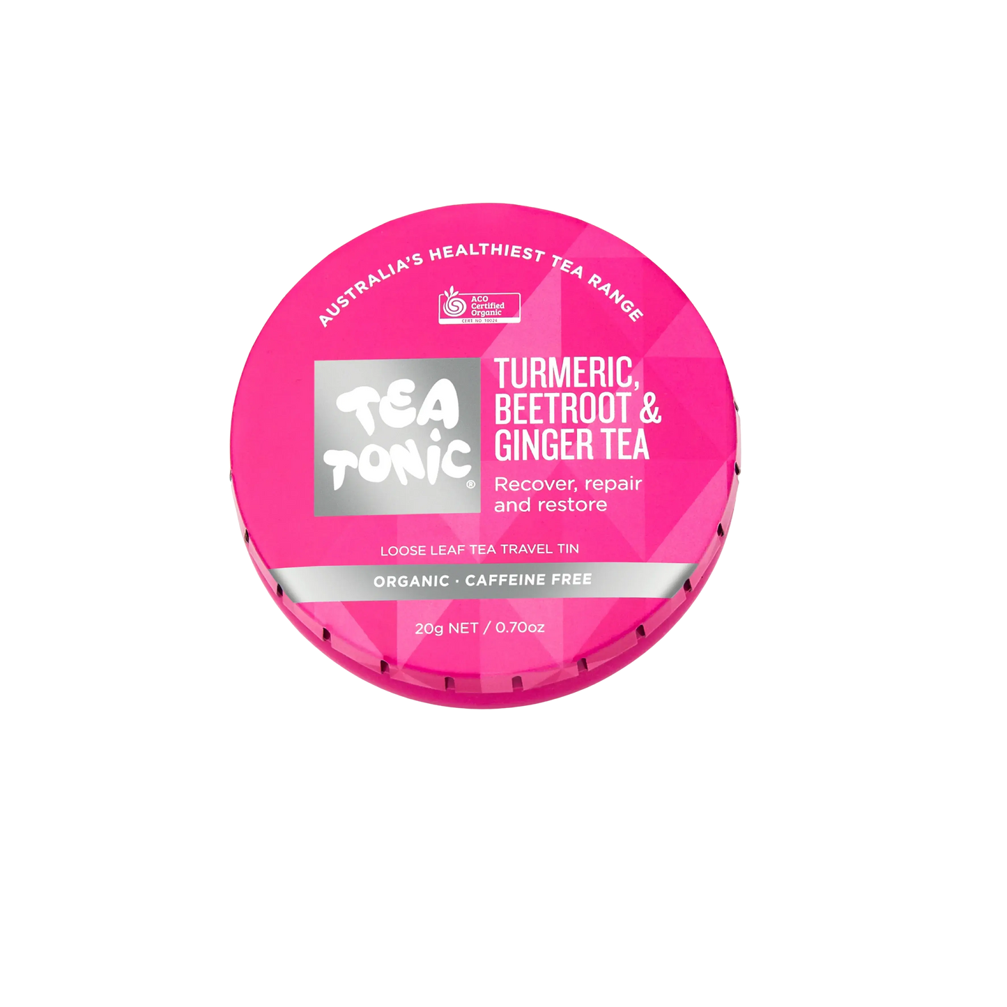 Tea Tonic loose leaf tea travel tin- Turmeric Beetroot & Ginger Tea