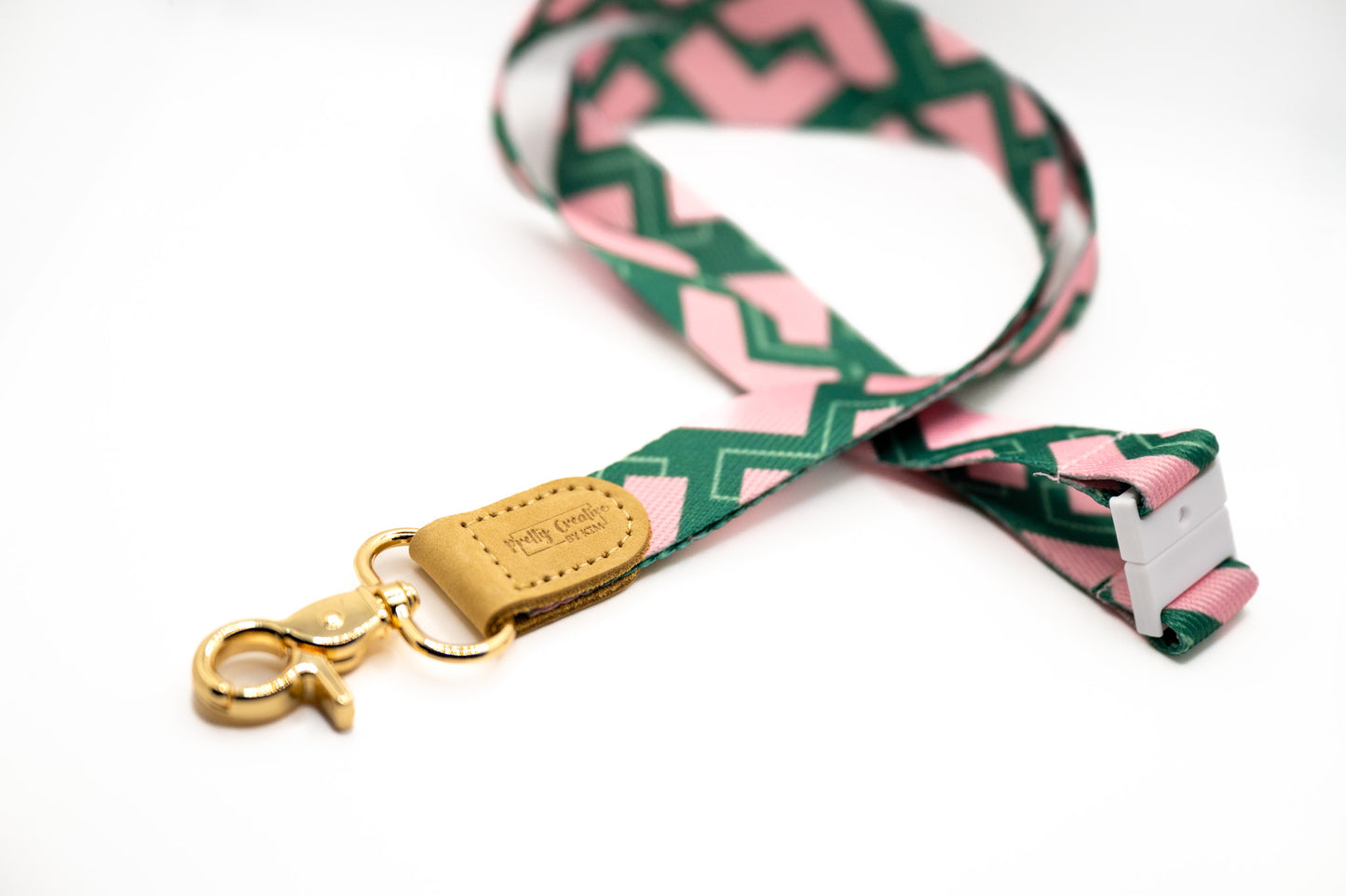 Fabric lanyards with leather detail