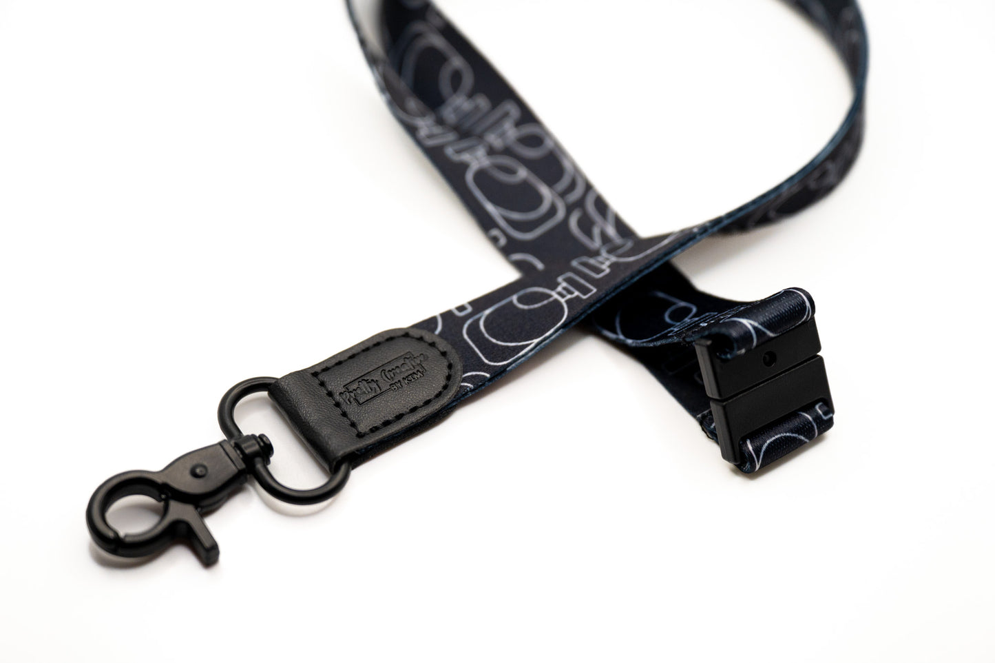 Fabric lanyards with leather detail