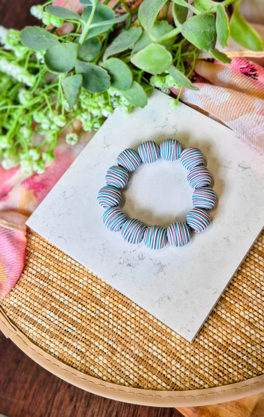 Polymer clay swirl bracelet