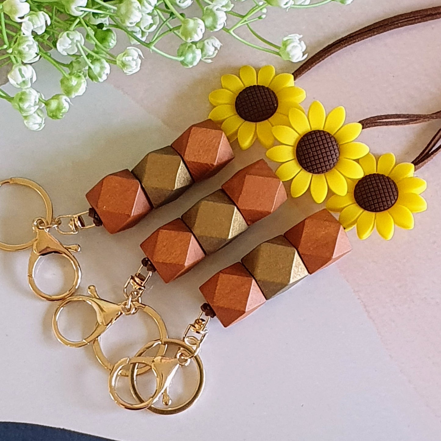 Lanyards and keyrings- Sunflowers