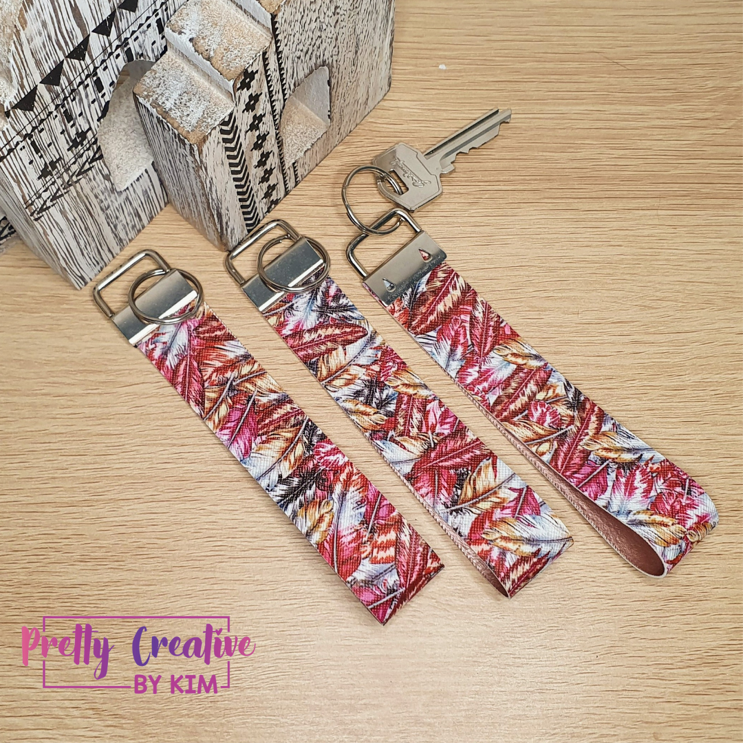 Keyfob wristlets- lined for comfort