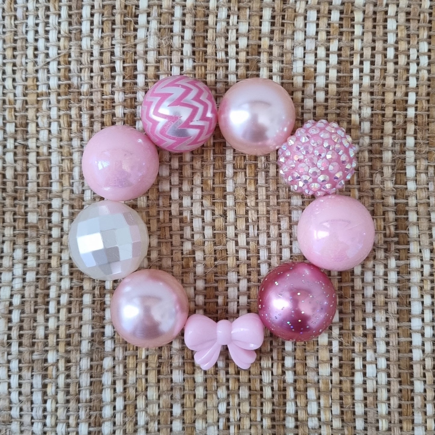 Bubblegum bead bracelet