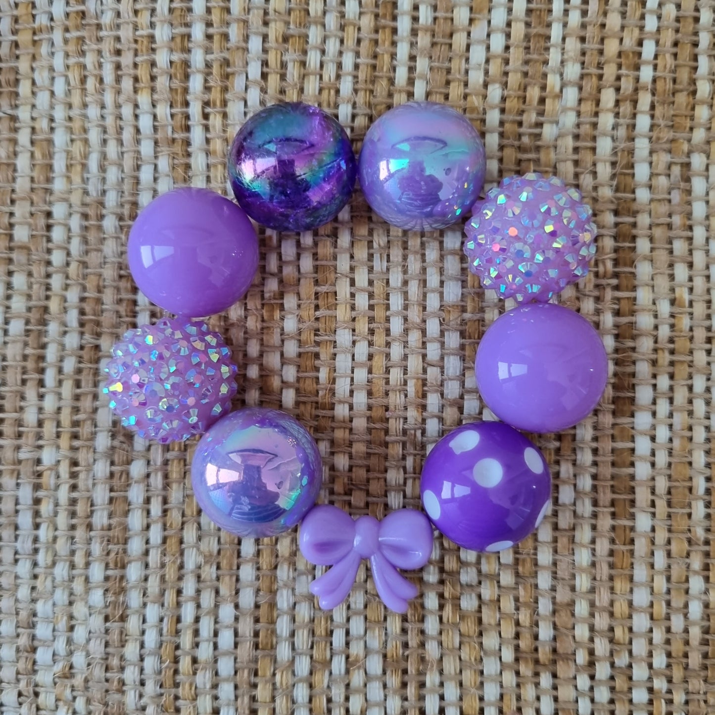 Bubblegum bead bracelet