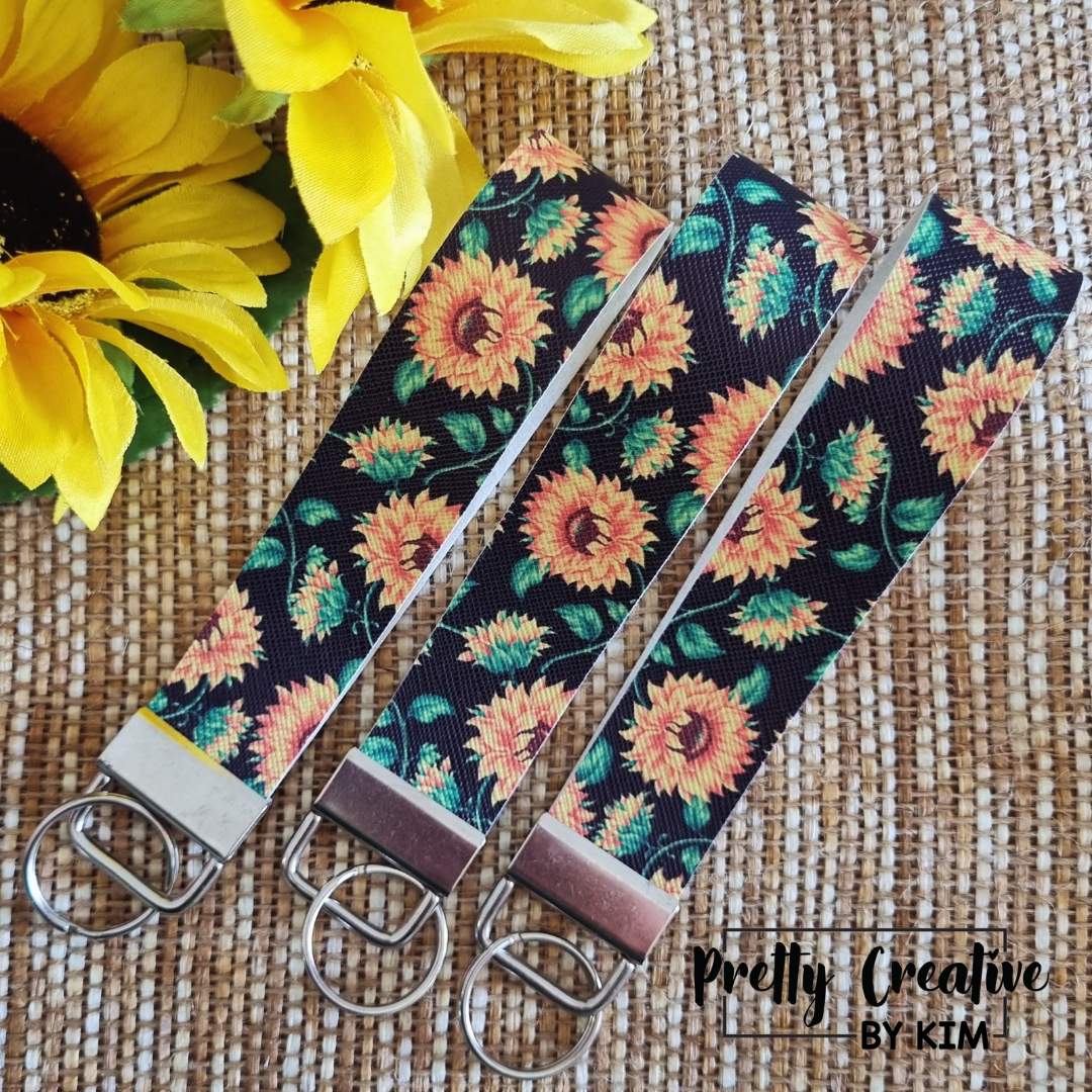 Faux leather wristlets- sunflower range (not lined)