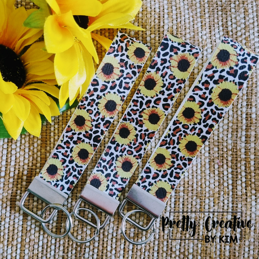 Faux leather wristlets- sunflower range (not lined)