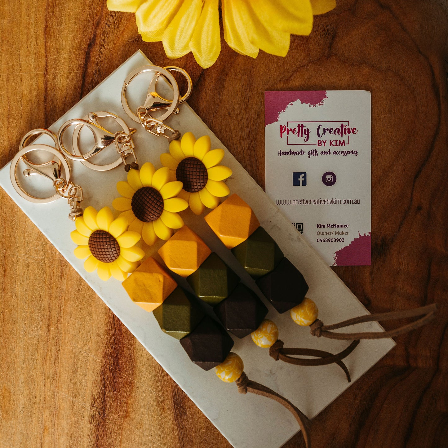 Lanyards and keyrings- Sunflowers